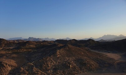 Hurghada dry desert in Egypt