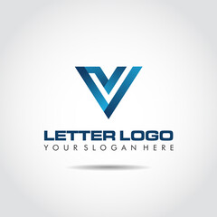 Abstract Letter V Logo Template. Vector Illustrator eps.10