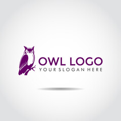 Owl Logo Template. Vector Illustrator eps.10