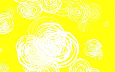 Light Yellow vector abstract pattern with roses.