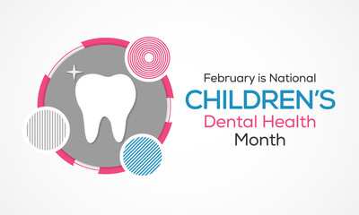 Vector illustration on the theme of National Children's Dental Health month observed each year during February.