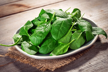 fresh spinach leaves