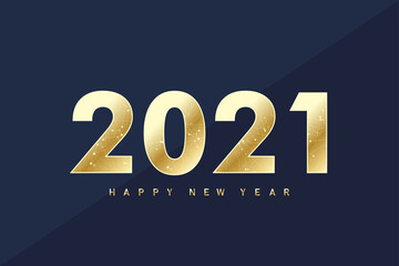2021 Happy New Year. Merry Christmas and Happy New Year 2021 greeting card. Celebrate party template for 2021. Vector illustration.