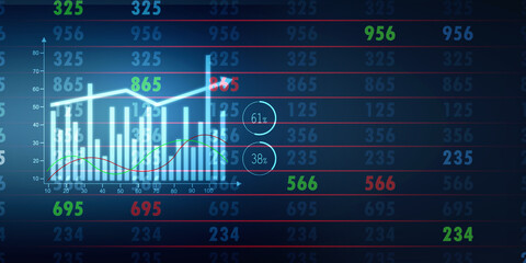 Obraz premium 2d rendering Stock market online business concept. business Graph 