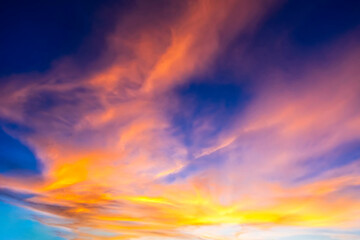 Twilight sky.Sun set in Thailand.