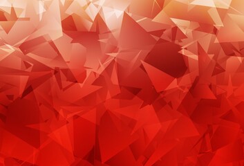 Naklejka premium Light Red vector low poly layout.