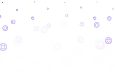 Light Purple vector background with bubbles.