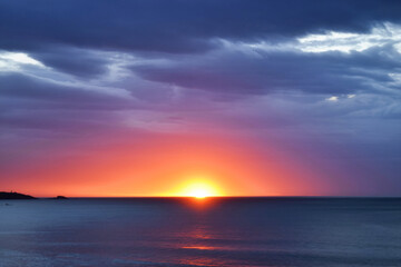 Obraz na płótnie Canvas Sunset over the Cantabrian Sea
