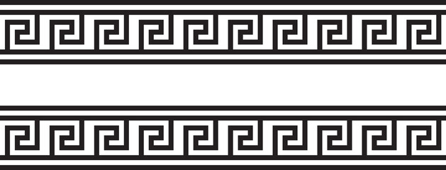 Seamless Greek Ornament black and white decoration