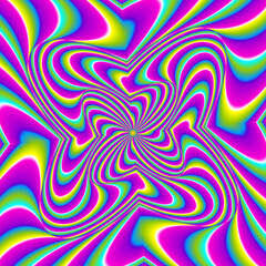 Fototapeta na wymiar Colorful rainbow spin illusion.