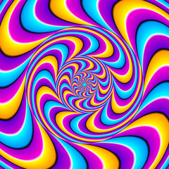 Colorful spin illusion.