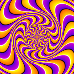 Yellow and purple spin illusion.