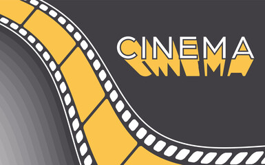 Fototapeta premium Film Background. text of the cinema. Vector illustration, background.