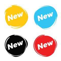 Circle tag design set , Vector