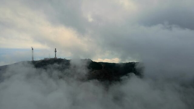 The Millennium Cross, one of the tallest crosses in the world, located in Skopje, Macedonia, Vodno mountain.