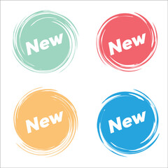 Set of Twirl Circle tag design, vector 