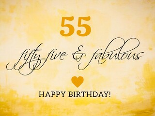 Happy birthday card illustration in retro style