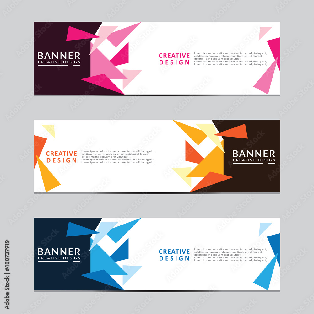 Sticker vector abstract geometric design banner web template. modern design. vector illustration