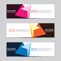 Vector abstract geometric design banner web template. Modern design. Vector illustration