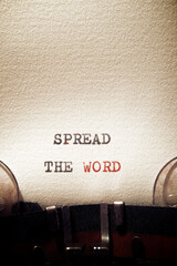 Spread the word phrase