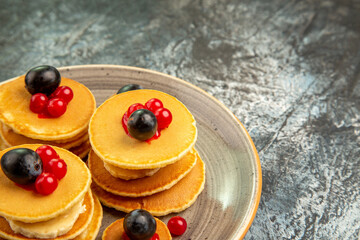 Mouth-watering delicious pancakes stock image