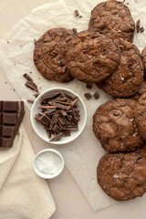 chocolate chip cookies on a plate