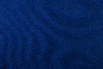 Texture of blue woven wool fabric for the background