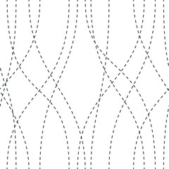 Tangled curvy lines seamless pattern, vector repeat endless background, artistic stripes trendy tiling wallpaper motif. 