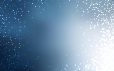 Light BLUE vector background with astronomical stars.