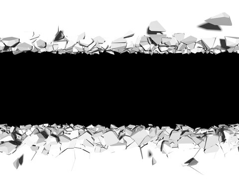 Exploding wall with free area on center