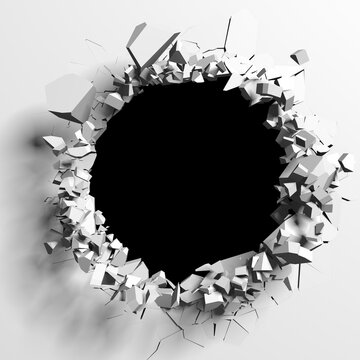 Exploding wall with free area on center