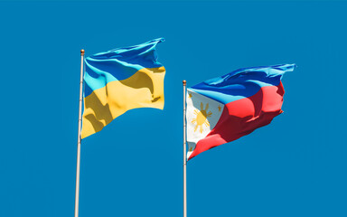 Flags of Ukraine and Philippines.