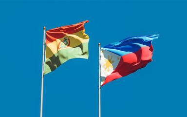 Flags of Philippines and Bolivia.
