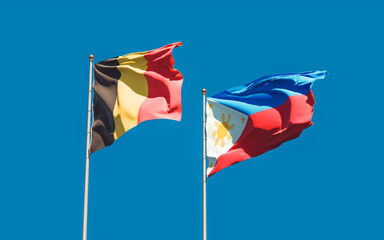 Flags of Philippines and Belgium.