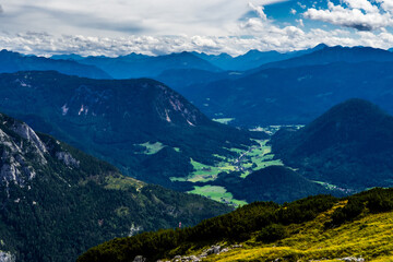 Fototapeta premium Valley With Forests And Villages in The Alps Of Styria In Austria