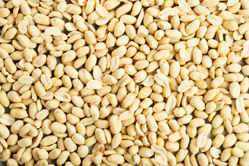 Lots of roasted peeled peanuts as background