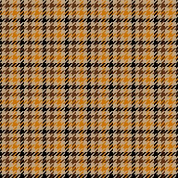 Tweed brown houndstooth seamless pattern