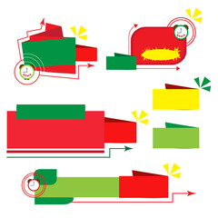 christmas sales banner on white background