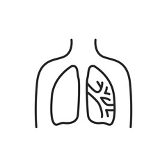 Bronchiectasis line color icon. Sign for web page, mobile app
