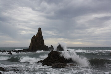 Mar, Cabo de Gata, Arrecife Las Sirenas, viajando, rocas, naturaleza,