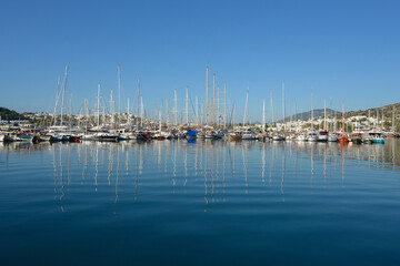 Bodrum marina view. Mugla Turkey.