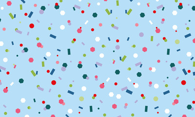 Colourful party streamers and confetti celebration wallpaper vector