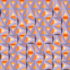 Abstract Pattern of randomly arranged geometric shapes. 3d rendering cover design. Minimal art, digital illustration