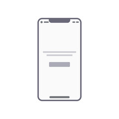 Wireframe kit on smartphone screen. Social media app symbol modern, simple, vector, icon for website design, mobile app, ui. Vector Illustration