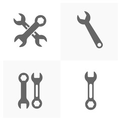 Set of Technical icon vector, Engineering simple icon template, Creative Setting icon design, Illustration