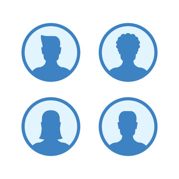 Silhouette avatar profile pictures. Avatars icon.