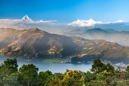 Phewa Lake in Pokhara, Nepal