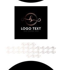 An incredibly stunning script letter A To Z sets  logo template with beautiful letters, Vector logo for business and company identity 