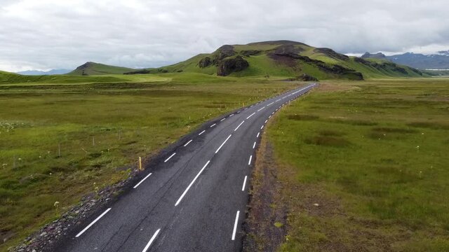 road in the mountains of Iceland in summer