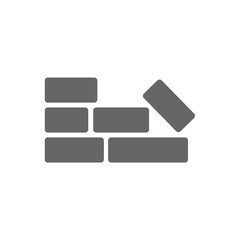 Brick icon vector, Construction simple icon template, Illustration
